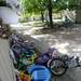 Bikes and toys are seen as children play in a courtyard at Northwood Community Apartments. Melanie Maxwell | AnnArbor.com 